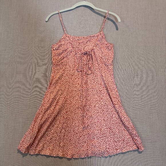 Free People NWT Small Pink Leopard Print Mini Slip Dress Boho Y2K - Picture 2 of 7